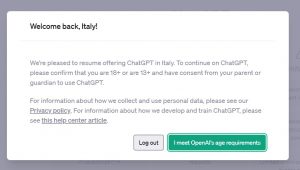 chat GPT age verification