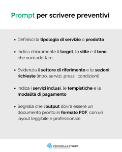 Prompt per scrivere preventivi