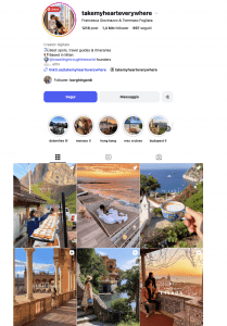 format editoriali capaci di influenzare le scelte di viaggio e le strategie di comunicazione dei brand; profili instagram travel