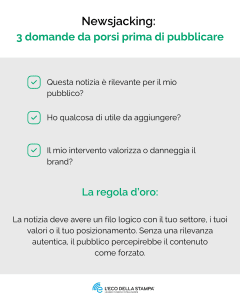 Newsjacking: come sfruttare il real-time marketing per aumentare la visibilità del brand con strategie, esempi e strumenti.